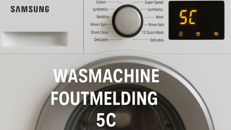 Samsung wasmachine foutmelding 5C: wat betekent het en hoe los je het op?