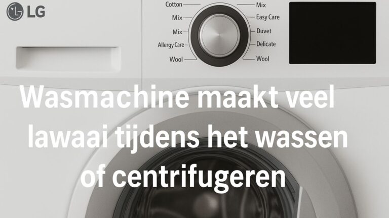 Wasmachine maakt veel lawaai tijdens het wassen of centrifugeren