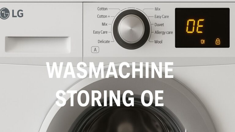 LG wasmachine storing OE: wat betekent het en hoe los je het op?