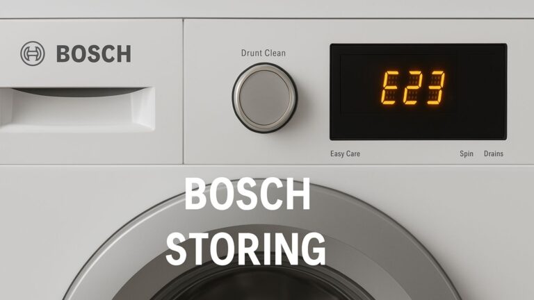 e23 Bosch storing: wat betekent het en hoe los je het op?