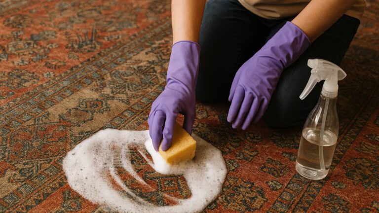 Hoe maak je een vintage vloerkleed schoon zonder schade?
