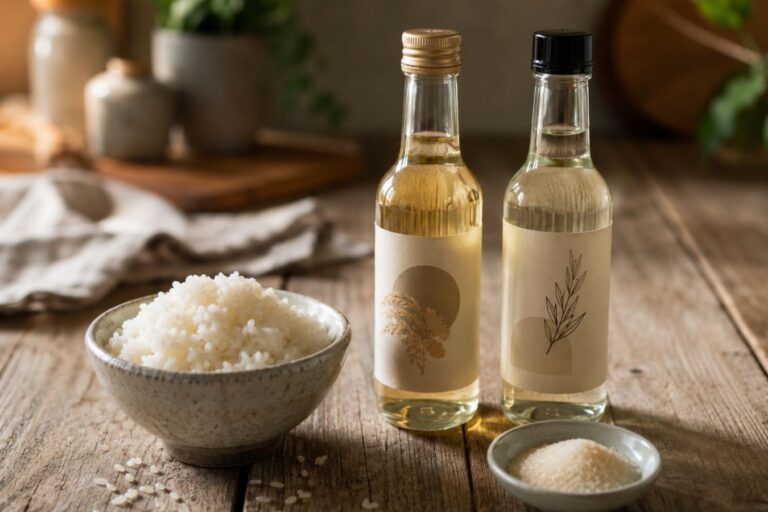 Rijstazijn vervangen: de 6 beste alternatieven voor sushi en dressings